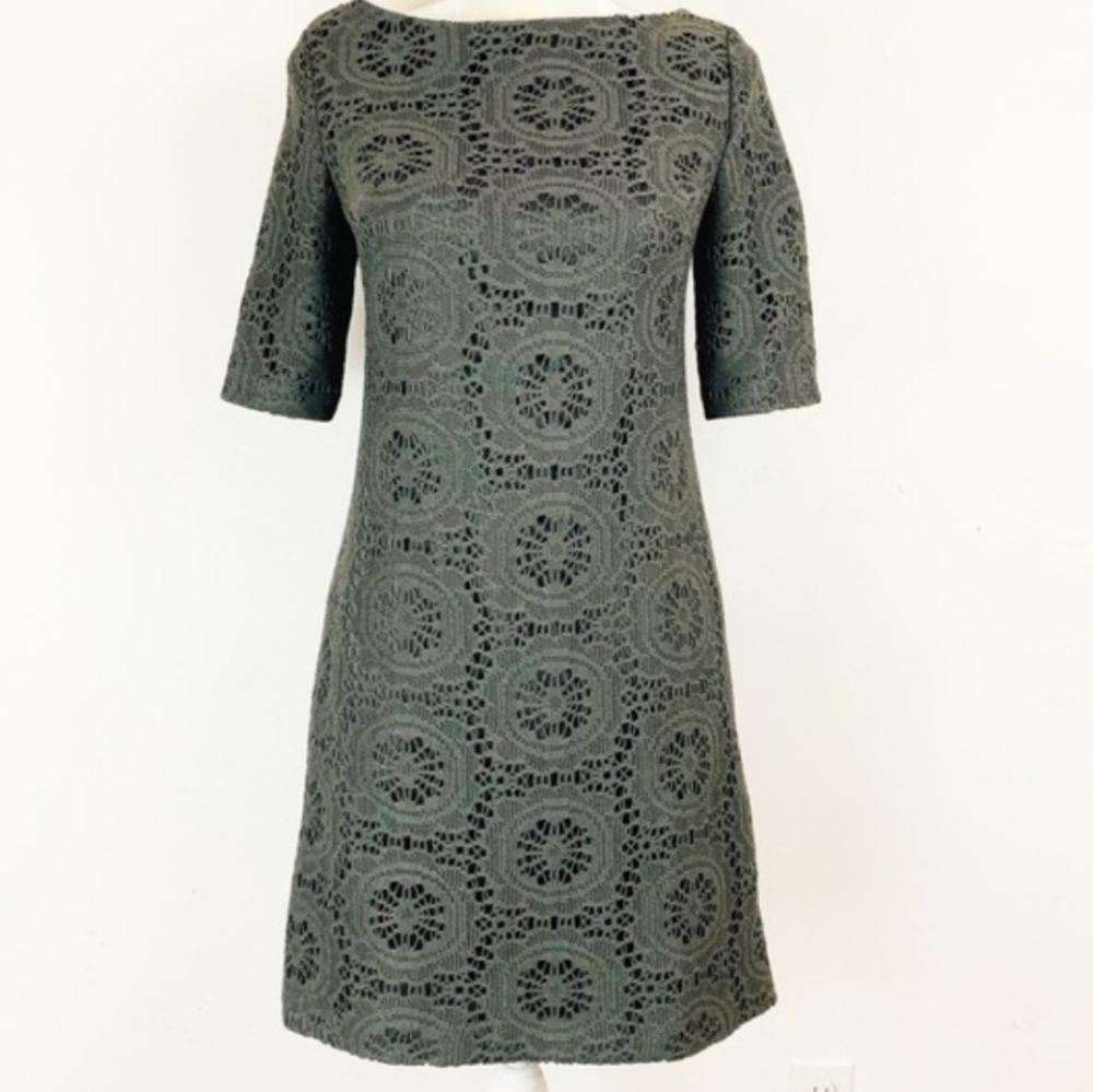 Adrianna Papell Crochet Shift Dress